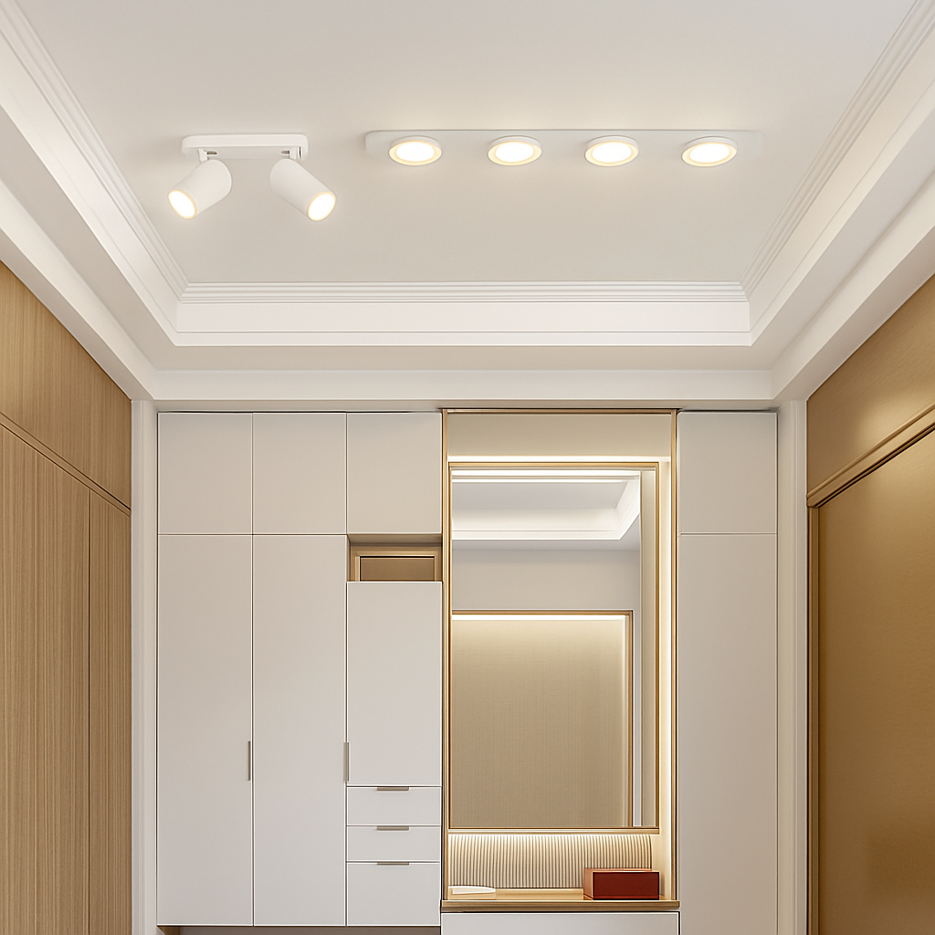 plafonnier led moderne avec projecteur pour intérieur décoratif - vue 4 sur 16