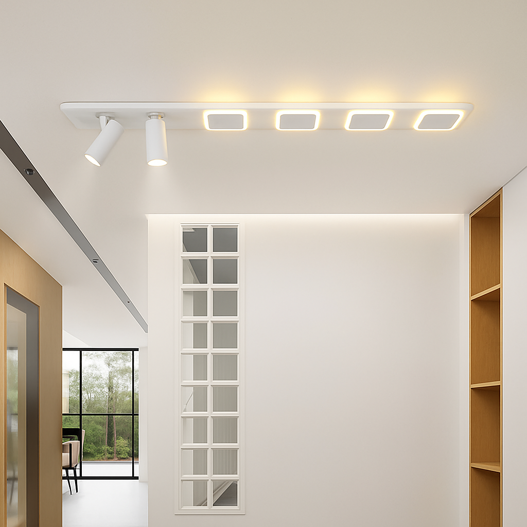 plafonnier led moderne avec projecteur pour intérieur décoratif - vue 5 sur 16