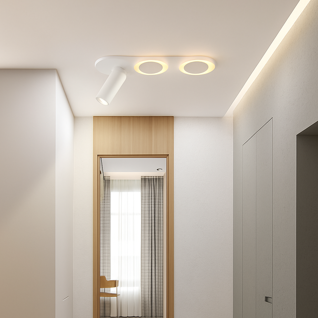 plafonnier led moderne avec projecteur pour intérieur décoratif - vue 7 sur 16