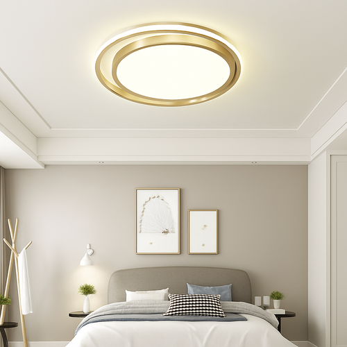 Plafonnier led moderne avec télécommande design simple