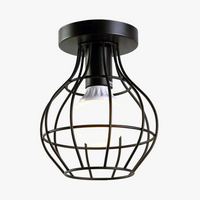 plafonnier led moderne en cage forgé pour décoration maison