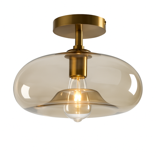 plafonnier led moderne en verre pour éclairage intérieur élégant