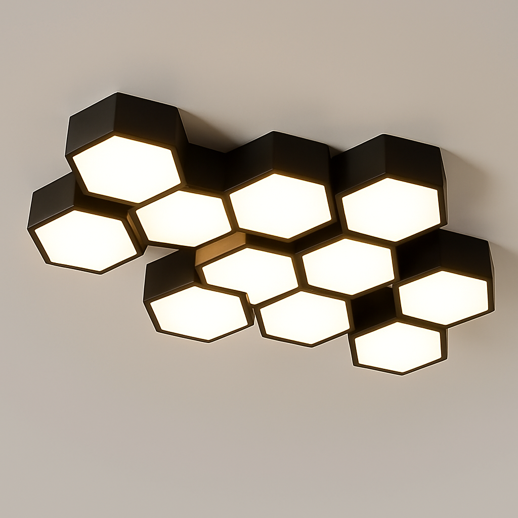 plafonnier led moderne à intensité variable pour intérieur décoratif - vue 3 sur 17