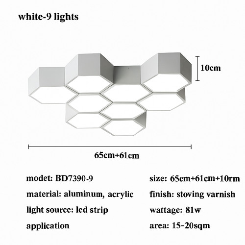 plafonnier led moderne à intensité variable pour intérieur décoratif