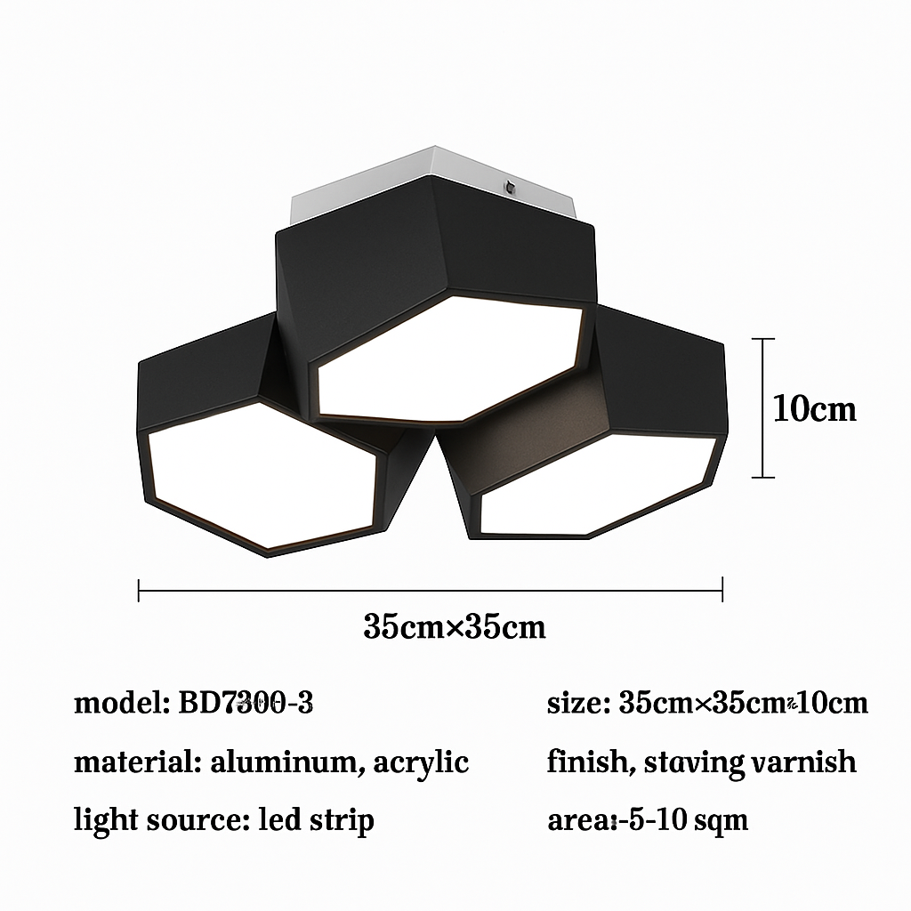 plafonnier led moderne à intensité variable pour intérieur décoratif - vue 14 sur 17