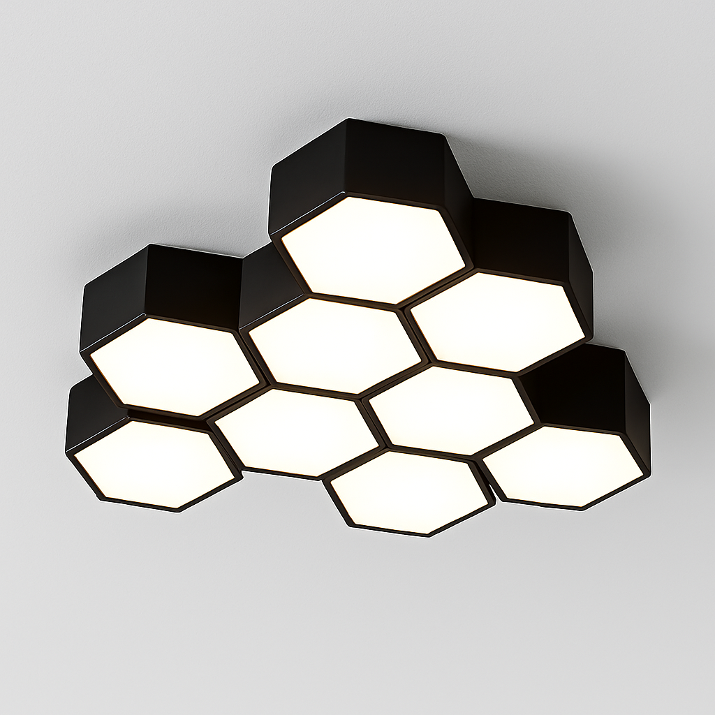 plafonnier led moderne à intensité variable pour intérieur décoratif - vue 5 sur 17