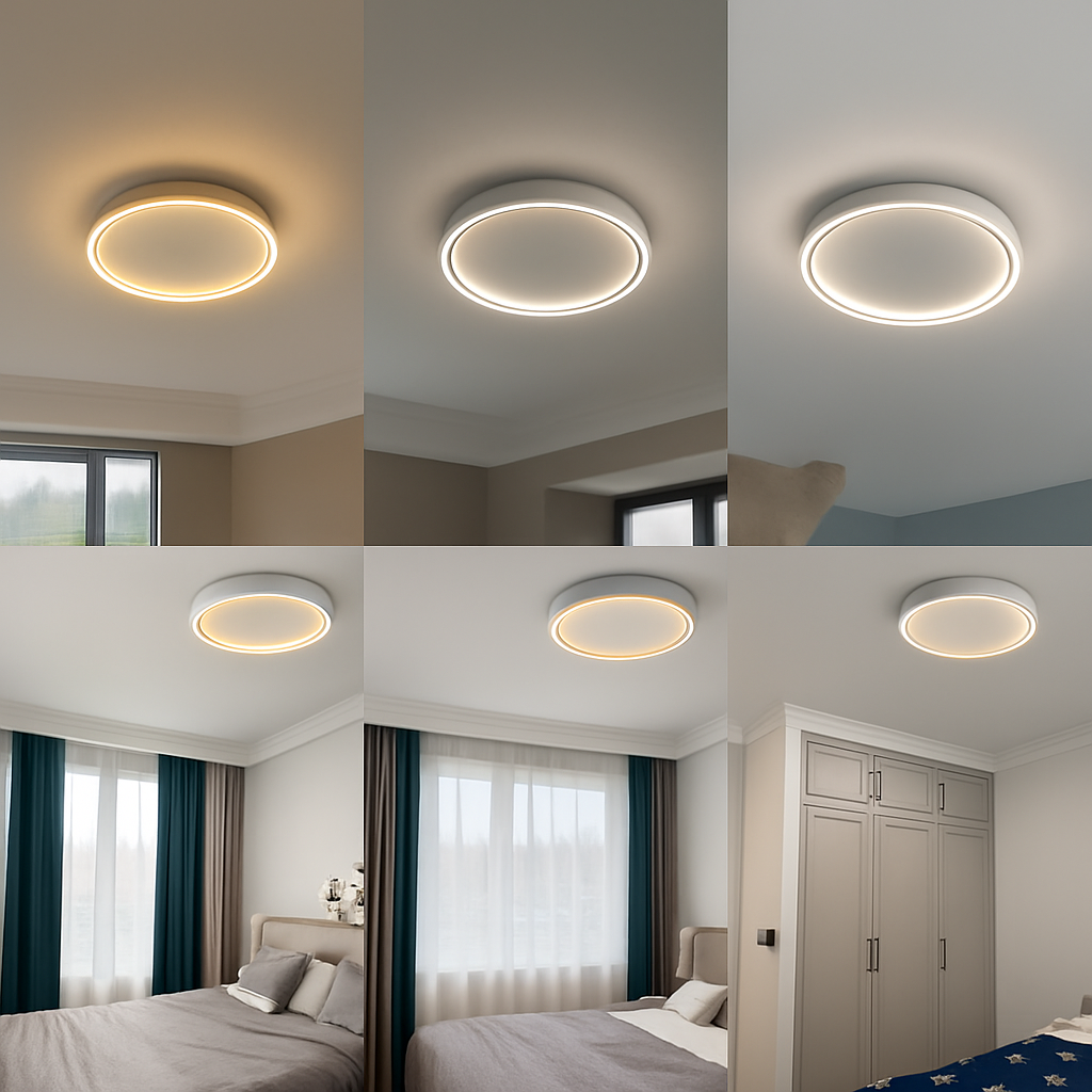 plafonnier led moderne nordique pour éclairage intérieur - vue 5 sur 18