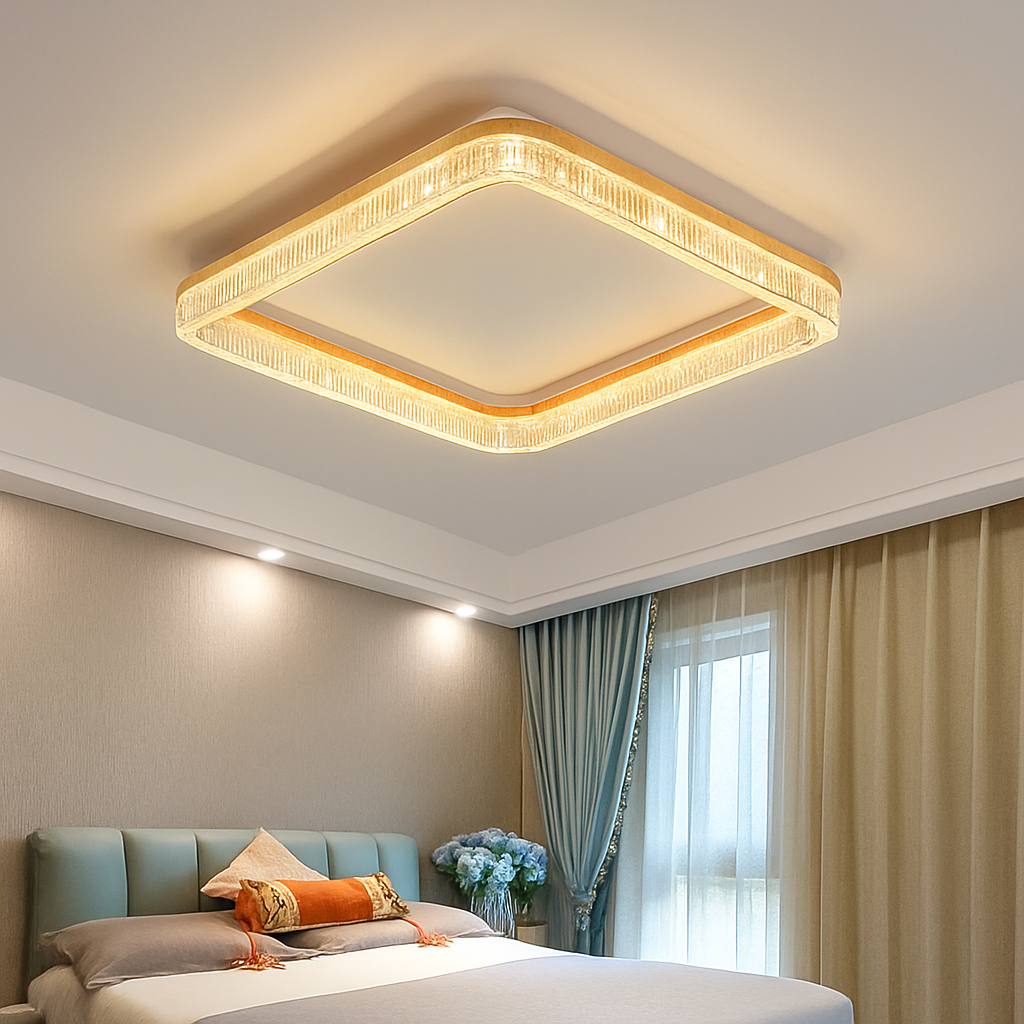 plafonnier led moderne pour décoration intérieure et ambiance chaleureuse - vue 3 sur 10