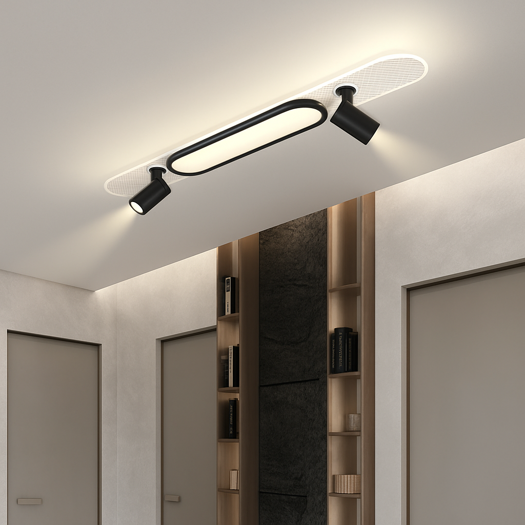 Plafonnier LED moderne pour salon couloir vestiaire allée plafonnier avec projecteur lustres décor luminaire - vue 4 sur 12