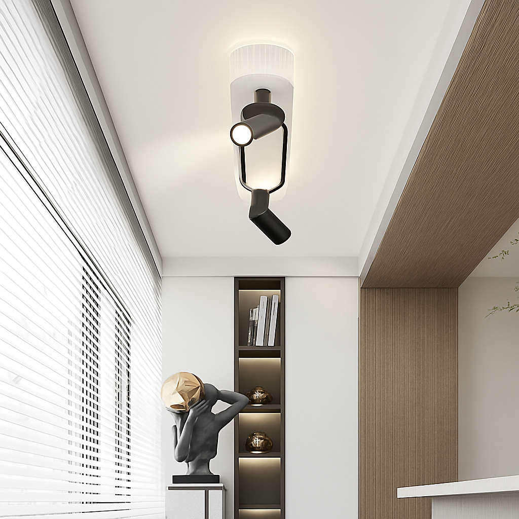 Plafonnier LED moderne pour salon couloir vestiaire allée plafonnier avec projecteur lustres décor luminaire - vue 6 sur 12