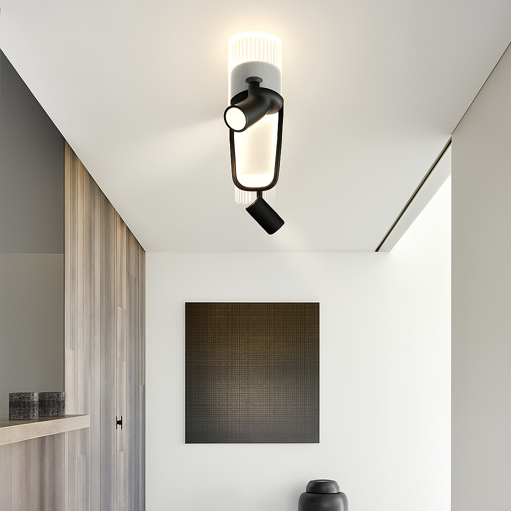 Plafonnier LED moderne pour salon couloir vestiaire allée plafonnier avec projecteur lustres décor luminaire - vue 7 sur 12