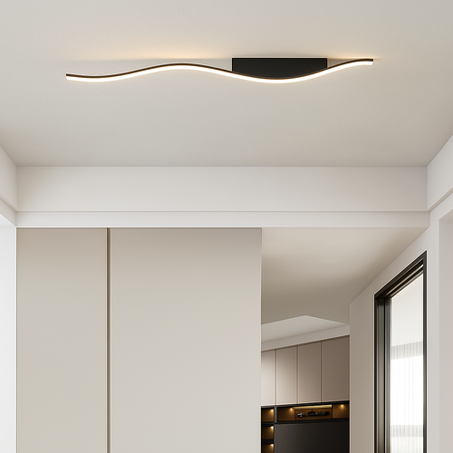 Plafonnier LED moderne pour salon salle à manger couloir allée ligne formes plafonnier décor à la maison luminaire intérieur Lustre - vue 4 sur 11