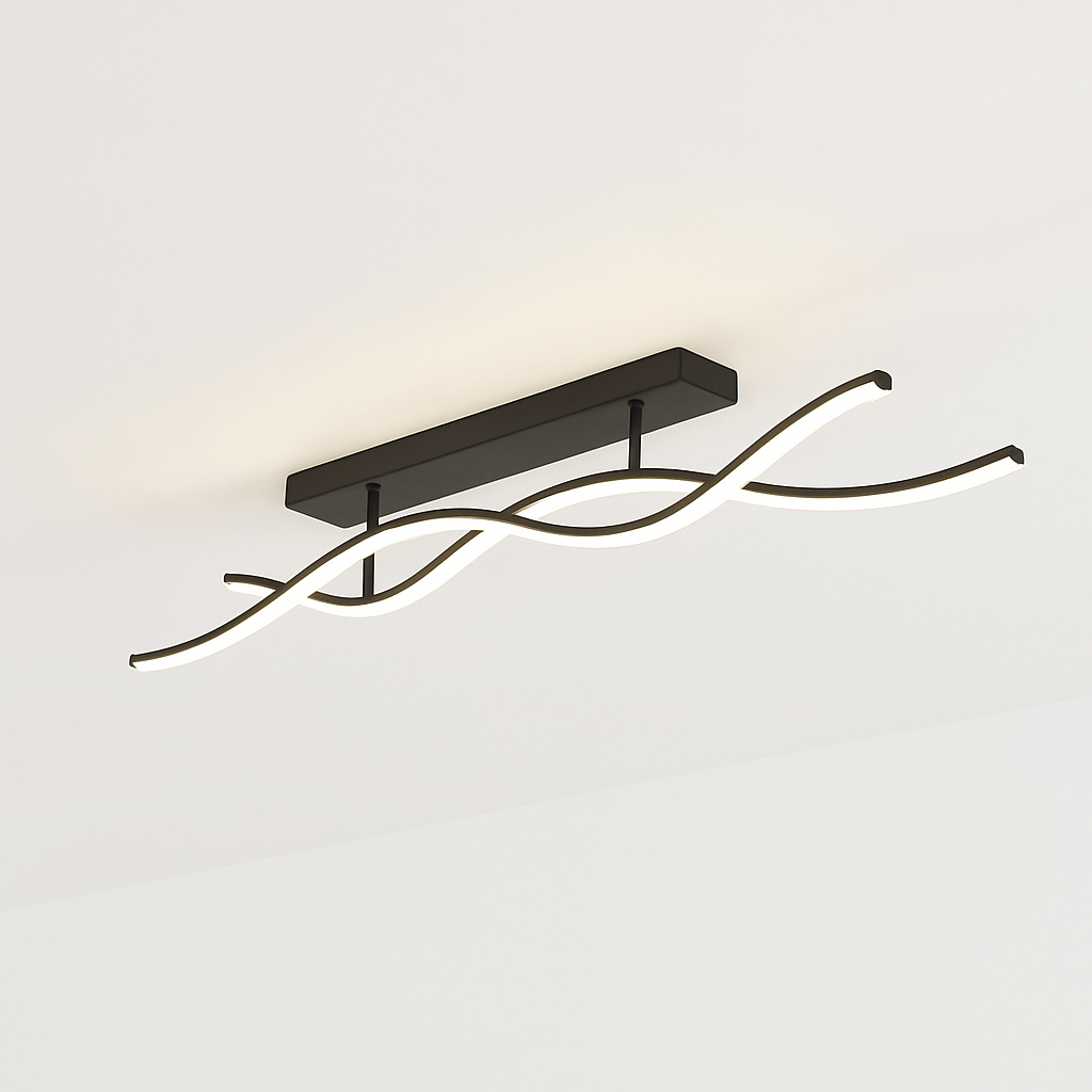 Plafonnier LED moderne pour salon salle à manger couloir allée ligne formes plafonnier décor à la maison luminaire intérieur Lustre - vue 4 sur 11