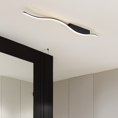 Plafonnier LED moderne pour salon salle à manger couloir allée ligne formes plafonnier décor à la maison luminaire intérieur Lustre - vue 6 sur 11