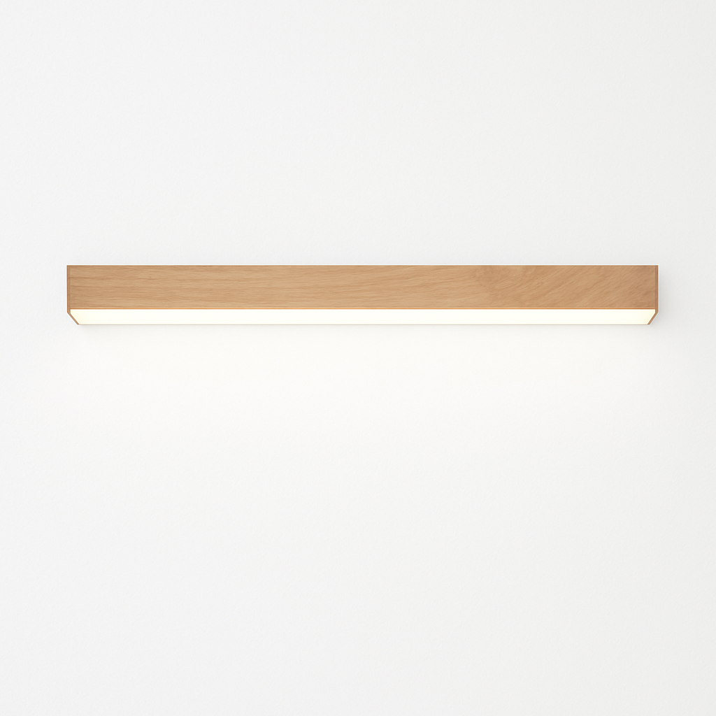 Nordic LED wooden ceiling light minimalist design for modern interiors - vue 3 sur 12
