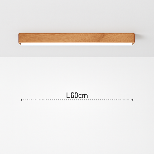 Nordic LED wooden ceiling light minimalist design for modern interiors - vue 5 sur 12