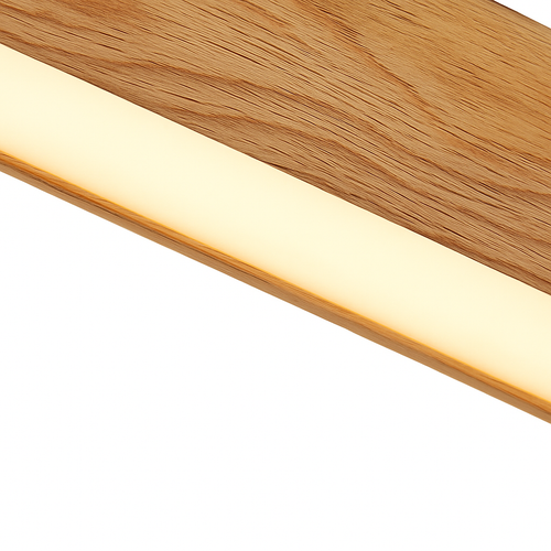 Nordic LED wooden ceiling light minimalist design for modern interiors - vue 6 sur 12