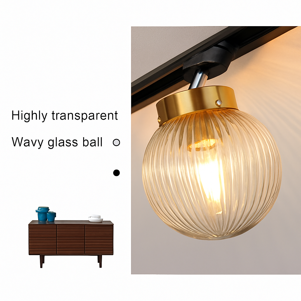 plafonnier led nordique en verre décoratif d'intérieur réglable