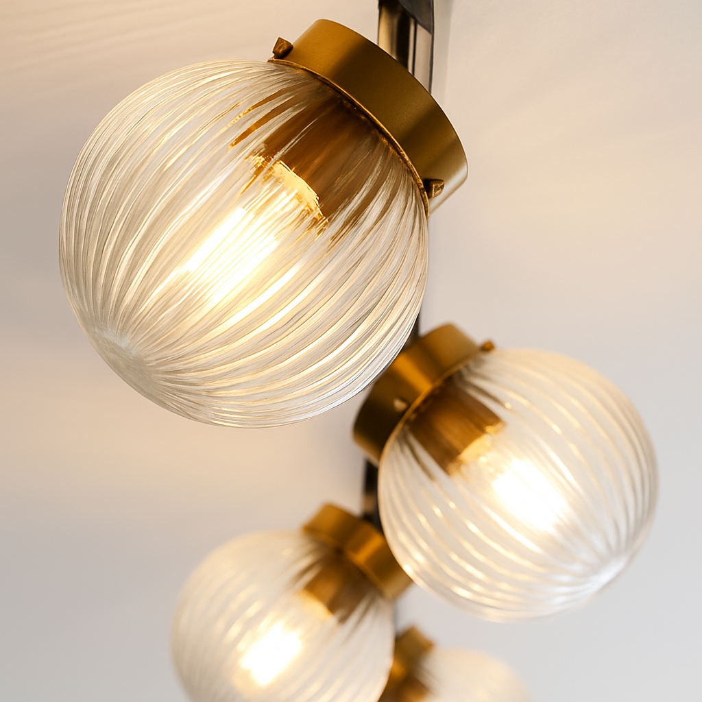 plafonnier led nordique en verre décoratif d'intérieur réglable - vue 6 sur 10