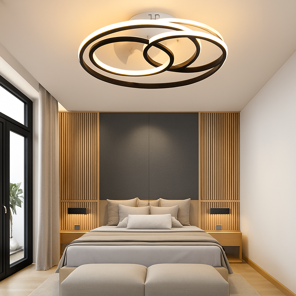 Nordic LED ceiling fan with remote control and light