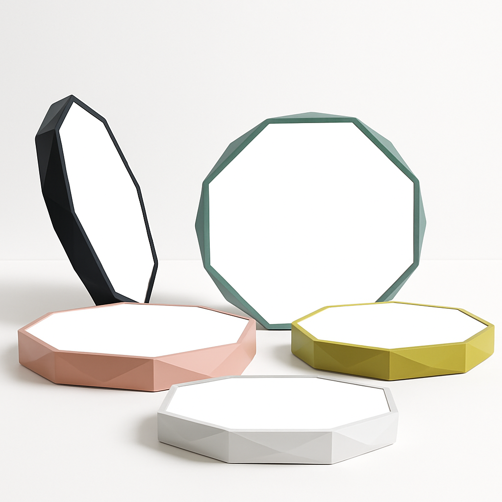 Plafonnier LED octogone coloré très fin Balcony - vue 3 sur 6