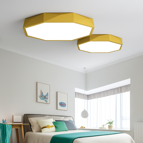 Plafonnier LED octogone coloré très fin Balcony - vue 5 sur 6
