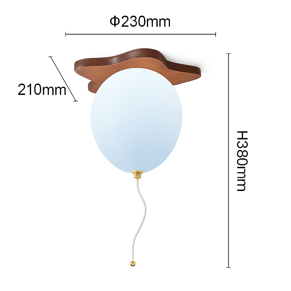 plafonnier led ours ballon décoration créative pour enfant - vue 11 sur 12