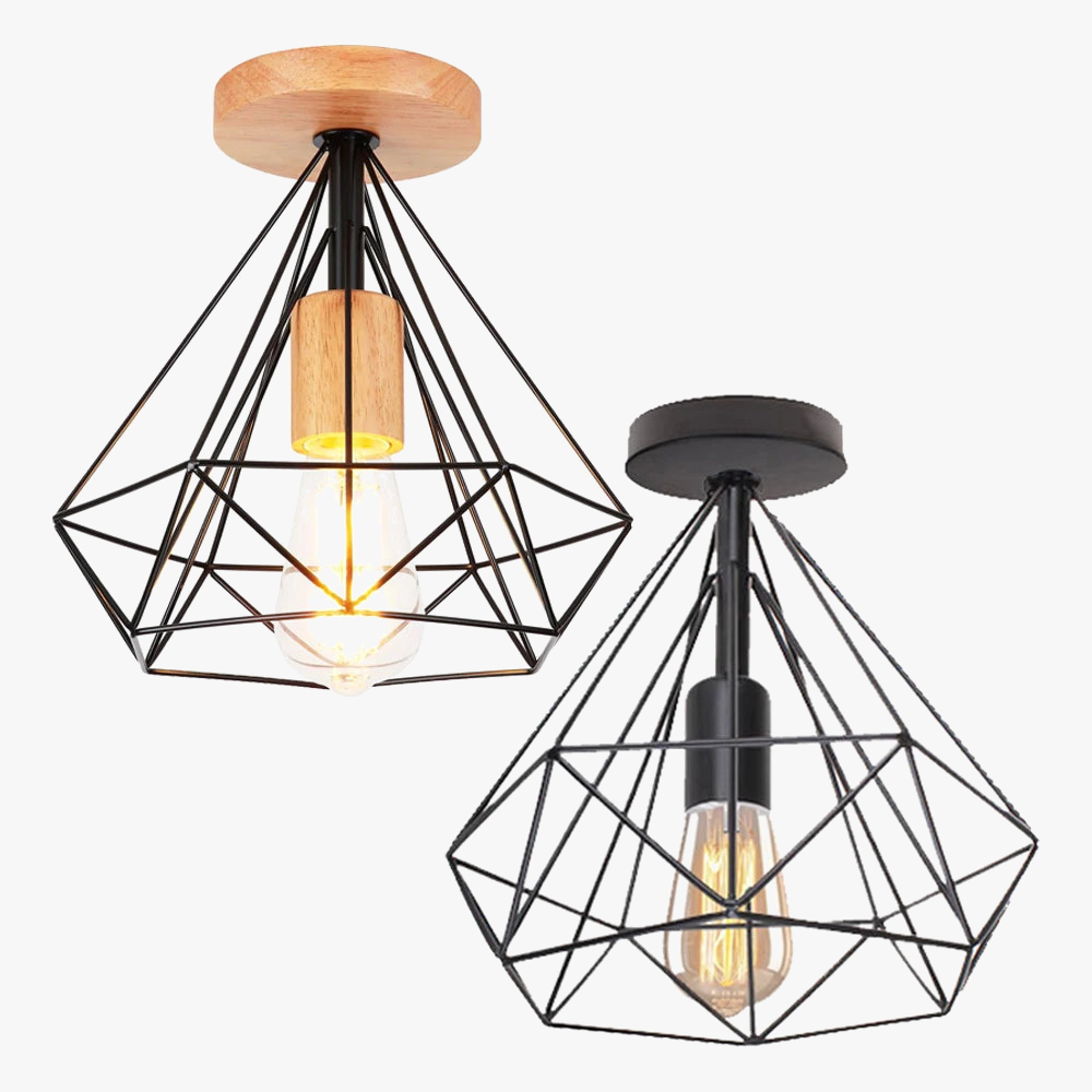 plafonnier led rétro industriel en métal décoratif vintage