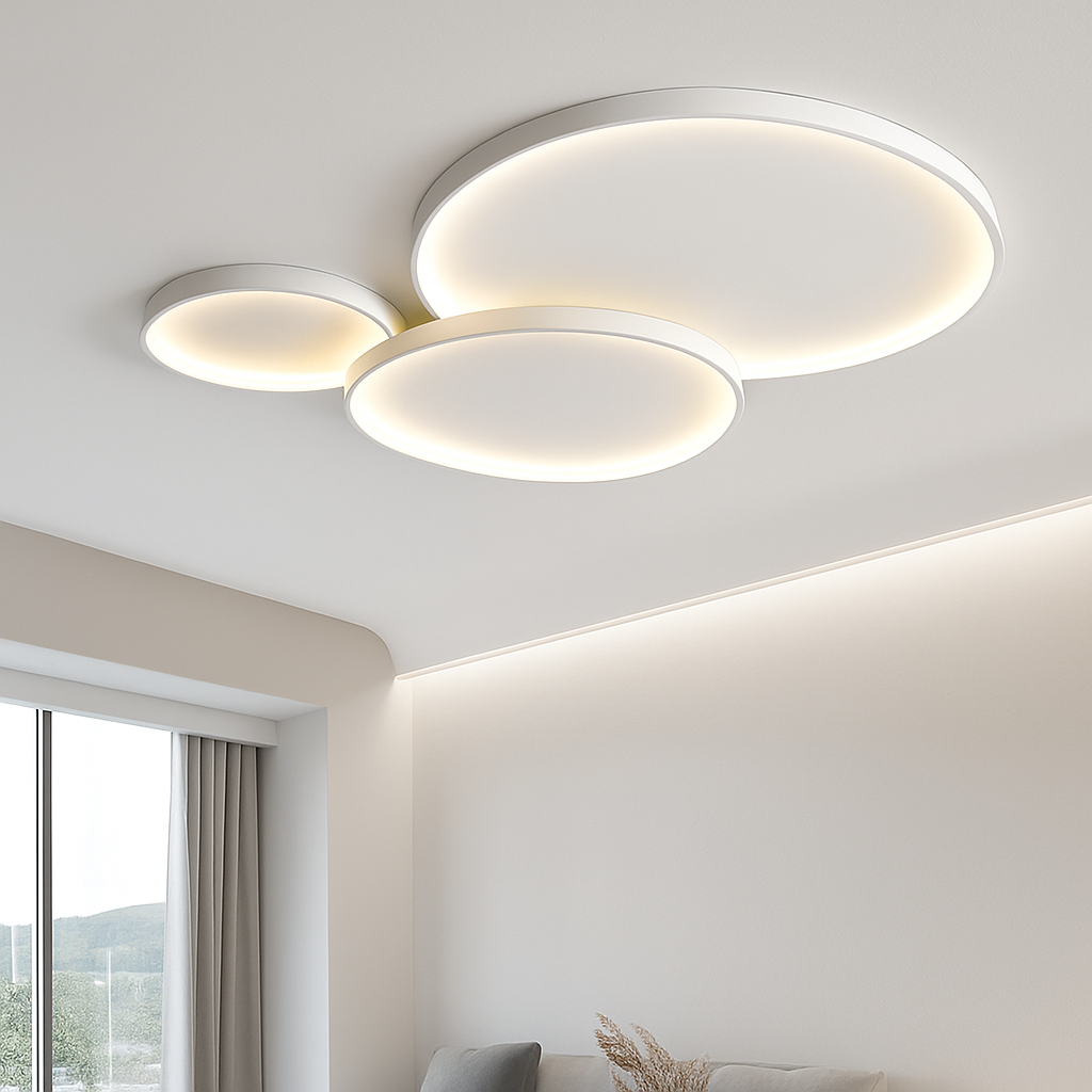 Plafonnier LED rond au design nordique simpliste