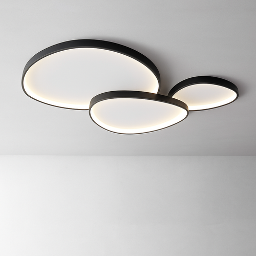 Round LED ceiling light with simple Nordic design - vue 4 sur 14