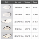 Round LED ceiling light with simple Nordic design