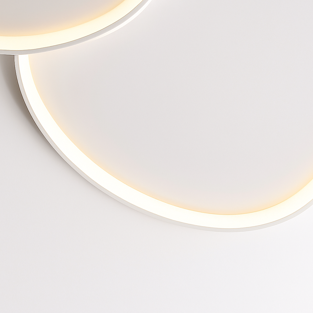 Round LED ceiling light with simple Nordic design - vue 6 sur 14