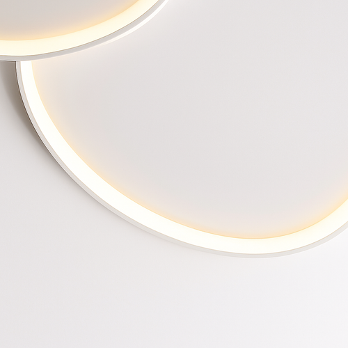 Round LED ceiling light with simple Nordic design - vue 7 sur 14