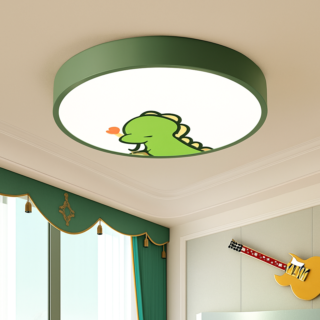 Plafonnier LED rond coloré pour chambre d'enfant - vue 4 sur 8