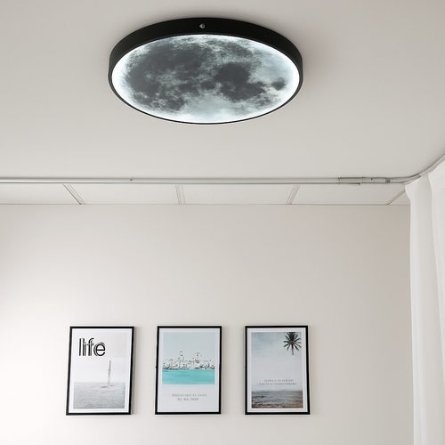 plafonnier led rond lune design nordique créatif décoratif