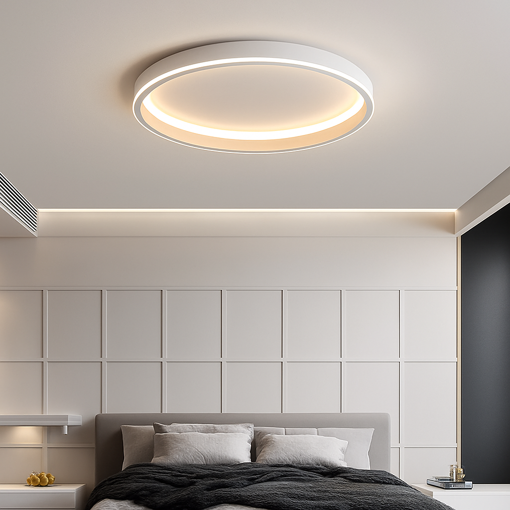 Minimalist round LED ceiling light nordic modern decorative indoor lamp - vue 5 sur 9