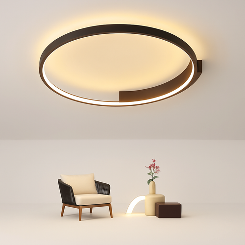 Modern minimalist round LED ceiling light nordic design for living room, bedroom and dining room