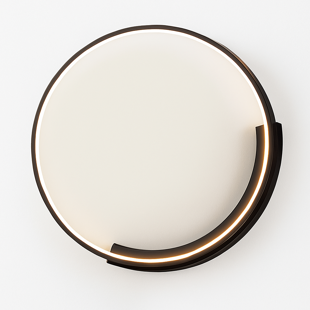 Modern minimalist round LED ceiling light nordic design for living room, bedroom and dining room - vue 5 sur 12