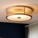 plafonnier led rond moderne minimaliste en pur cuivre seiko américain