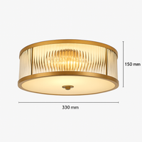 plafonnier led rond moderne minimaliste en pur cuivre seiko américain