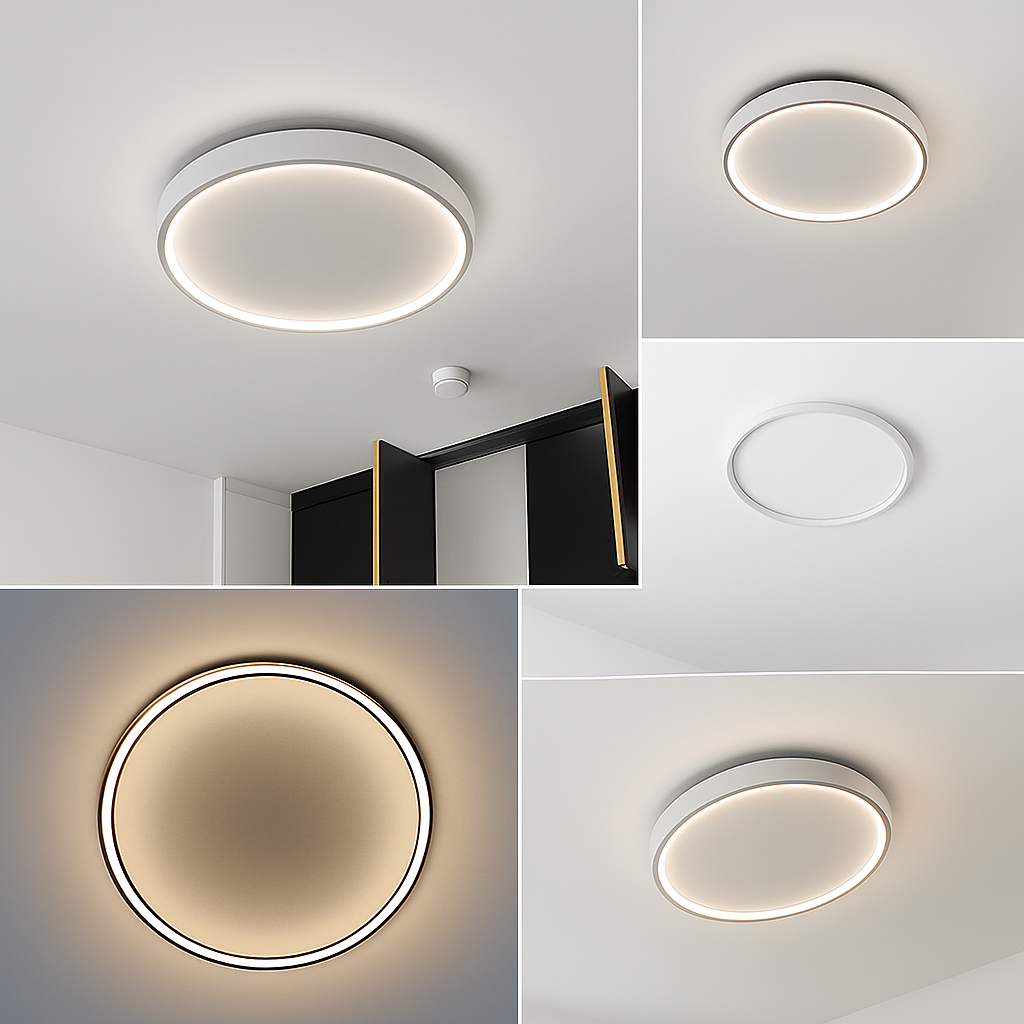 plafonnier led rond moderne pour éclairage intérieur décoration maison - vue 7 sur 12