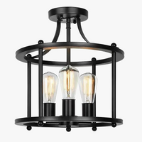 plafonnier led style industriel rétro américain multi-têtes décoratif
