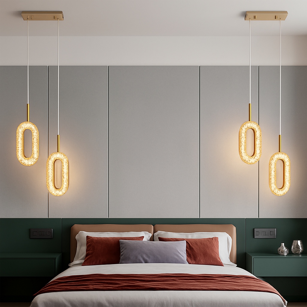 Plafonnier LED suspendu en acrylique au design moderne