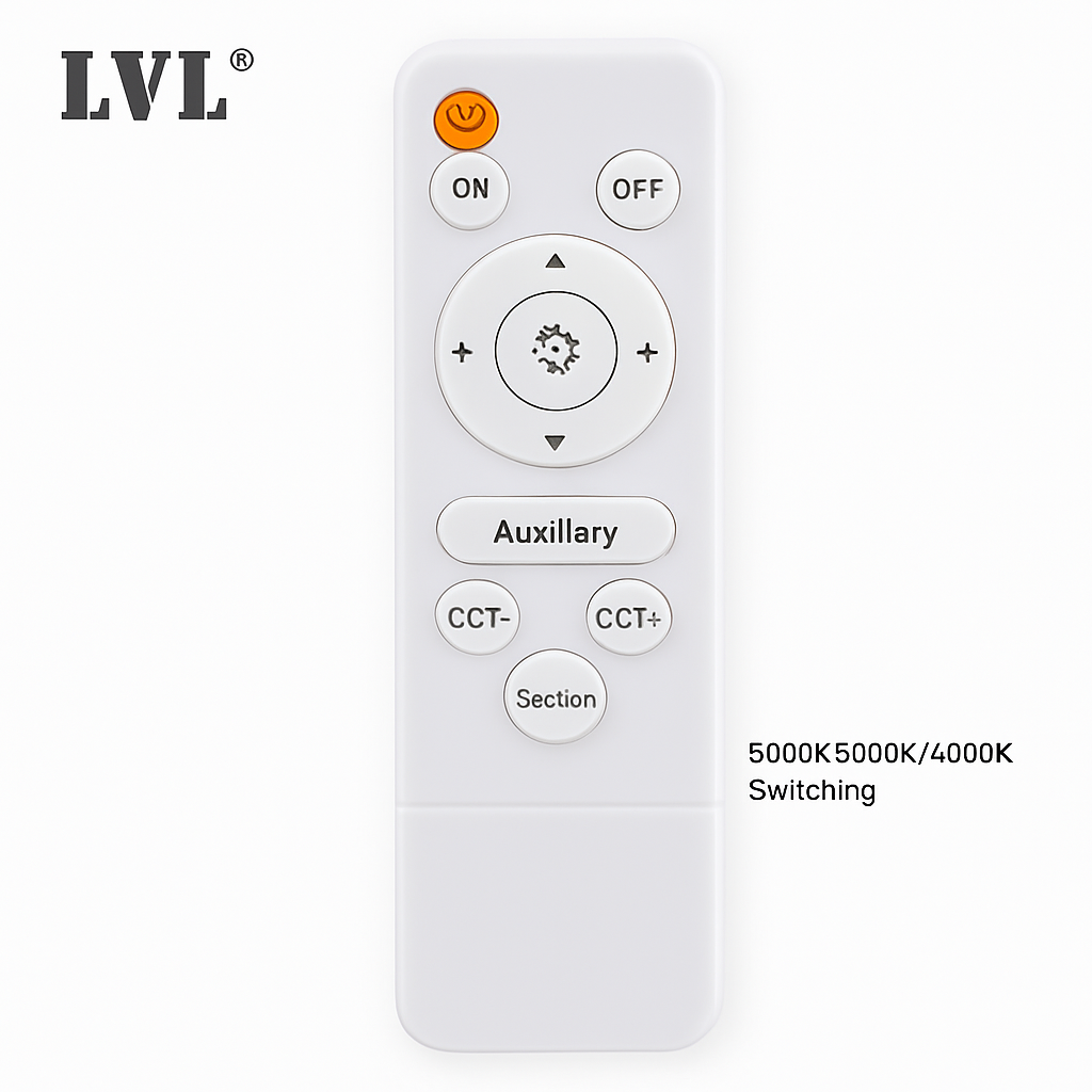 Plafonnier Led télécommandé moderne Grain de bois doré 24W 32W chambre salon cuisine salle de bains RC plafonnier à intensité variable - vue 5 sur 14