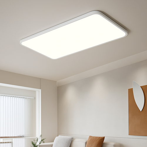 Ultra-slim modern nordic rectangular LED ceiling light acrylic - vue 3 sur 20