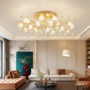 Vintage floral crystal LED ceiling light