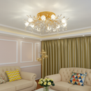 Vintage floral crystal LED ceiling light