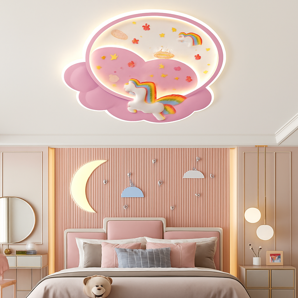 plafonnier licorne créatif pour décoration de chambre enfant - vue 4 sur 7