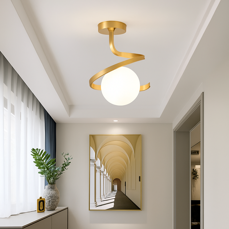 Plafonnier Luminaire Nordique Verre Boule