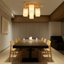 Nordic minimalist wooden LED ceiling light Japanese style
